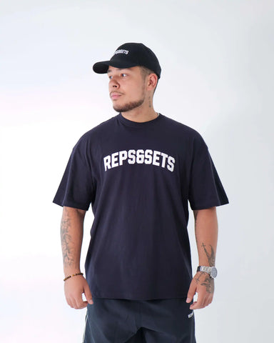 Navy Varsity Style Oversized T-Shirt – Man Streetwear