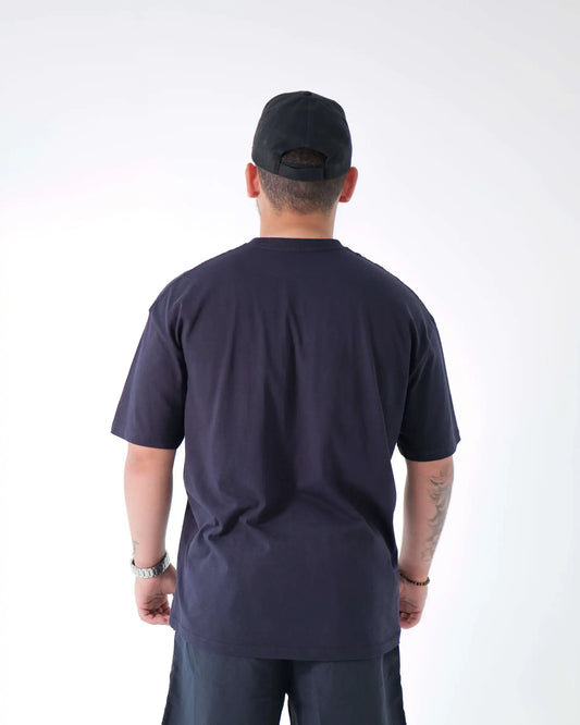 Navy Varsity Style Oversized T-Shirt – Man Streetwear