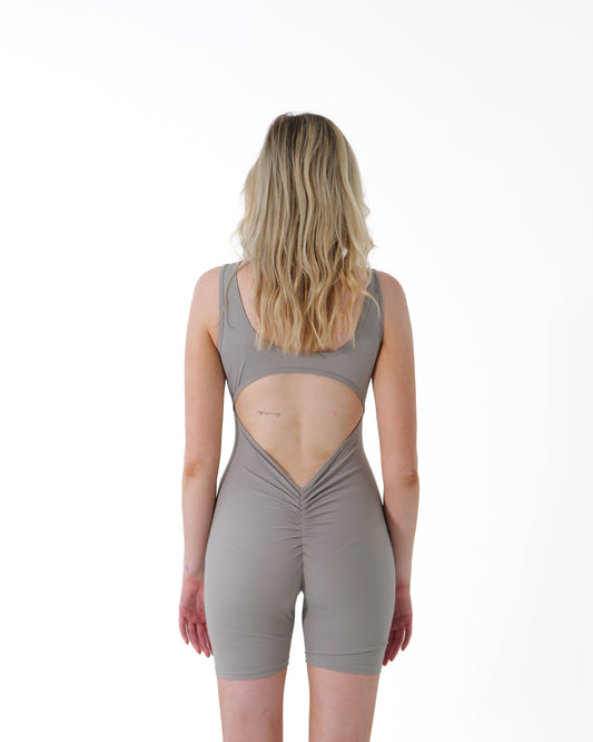 Studio Playsuit – Gray (Open Back)
