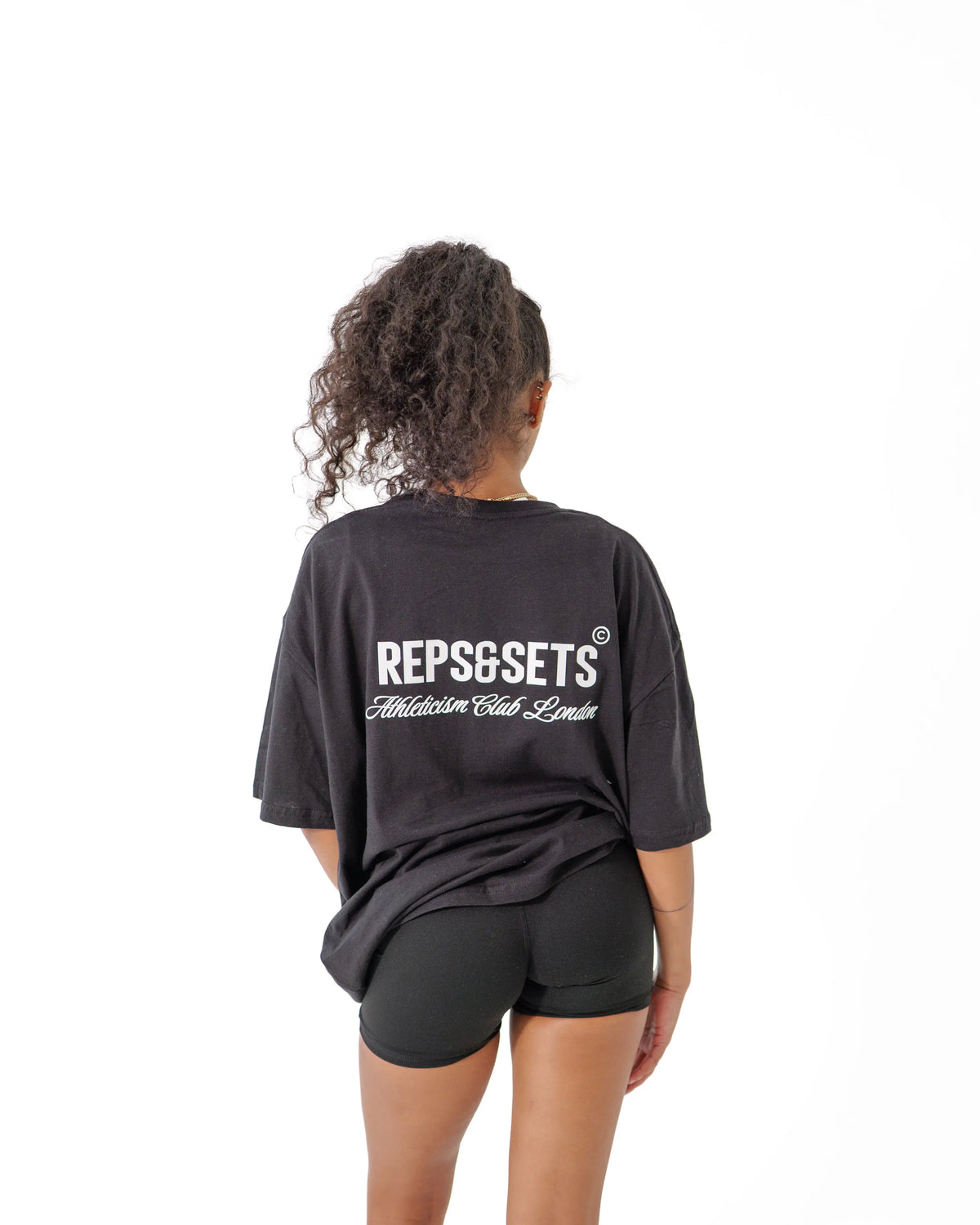 Black Essential Short Sleeve Oversized T-Shirt – Woman Casual Tee