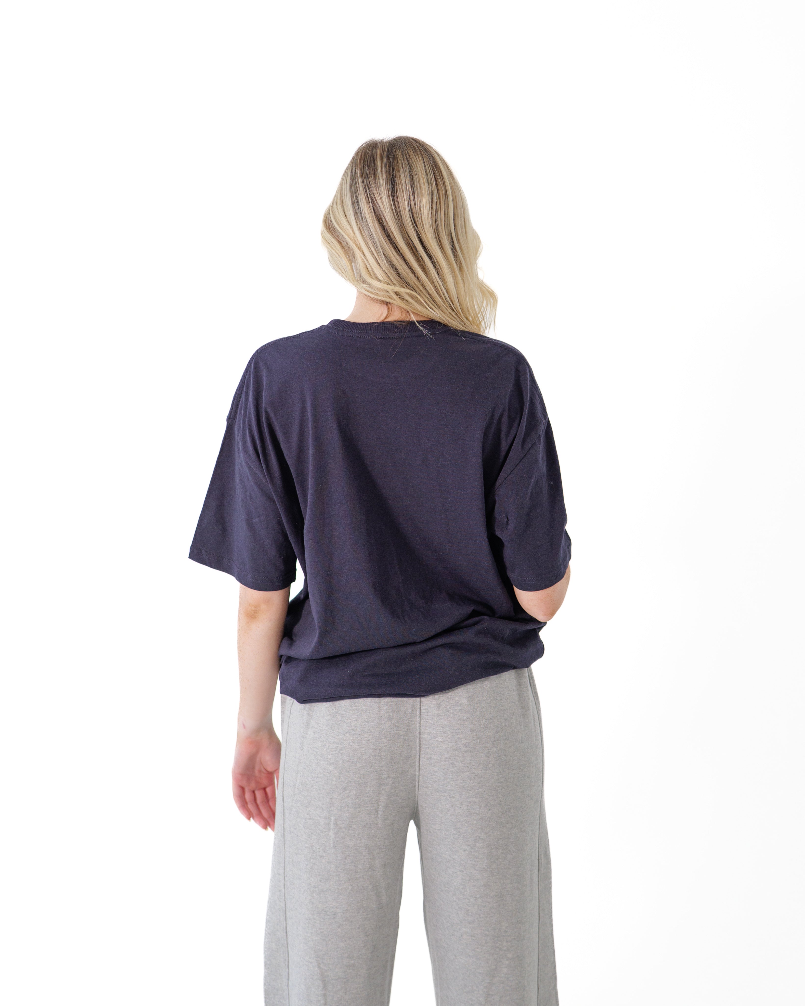 Navy Varsity Style Oversized T-Shirt – Unisex Streetwear