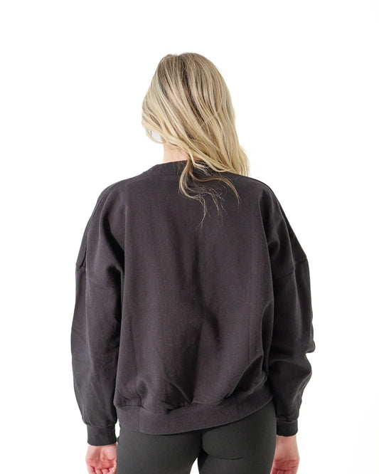 The Varsity Oversized Sweatshirt - Women (Black)