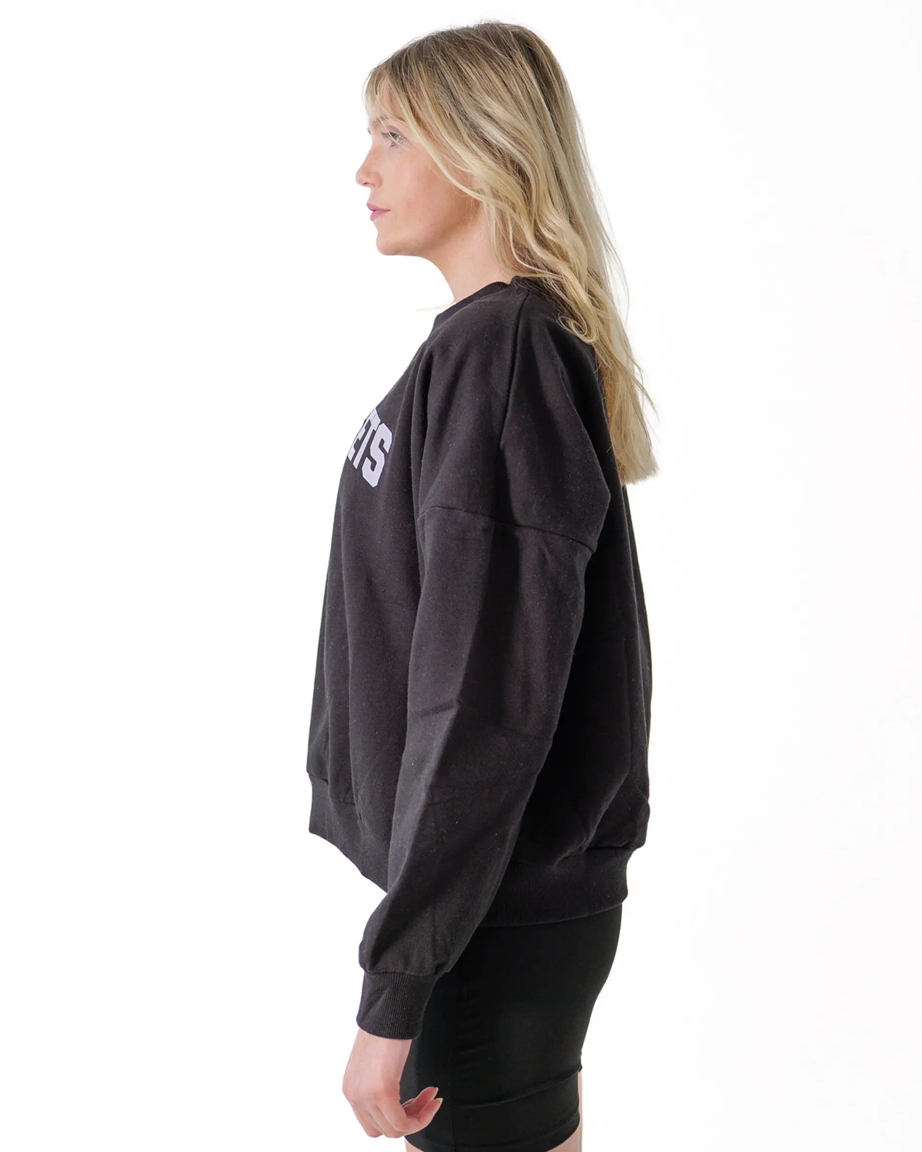 The Varsity Oversized Sweatshirt - Women (Black)