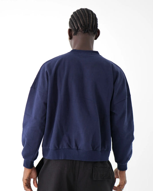 The Varsity Oversized Sweatshirt - Men (Navy)