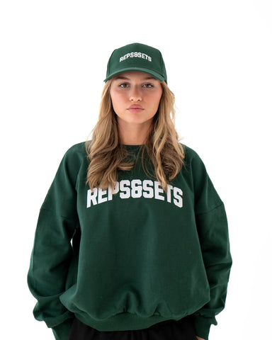The Varsity Oversized Sweatshirt - Women (Green)