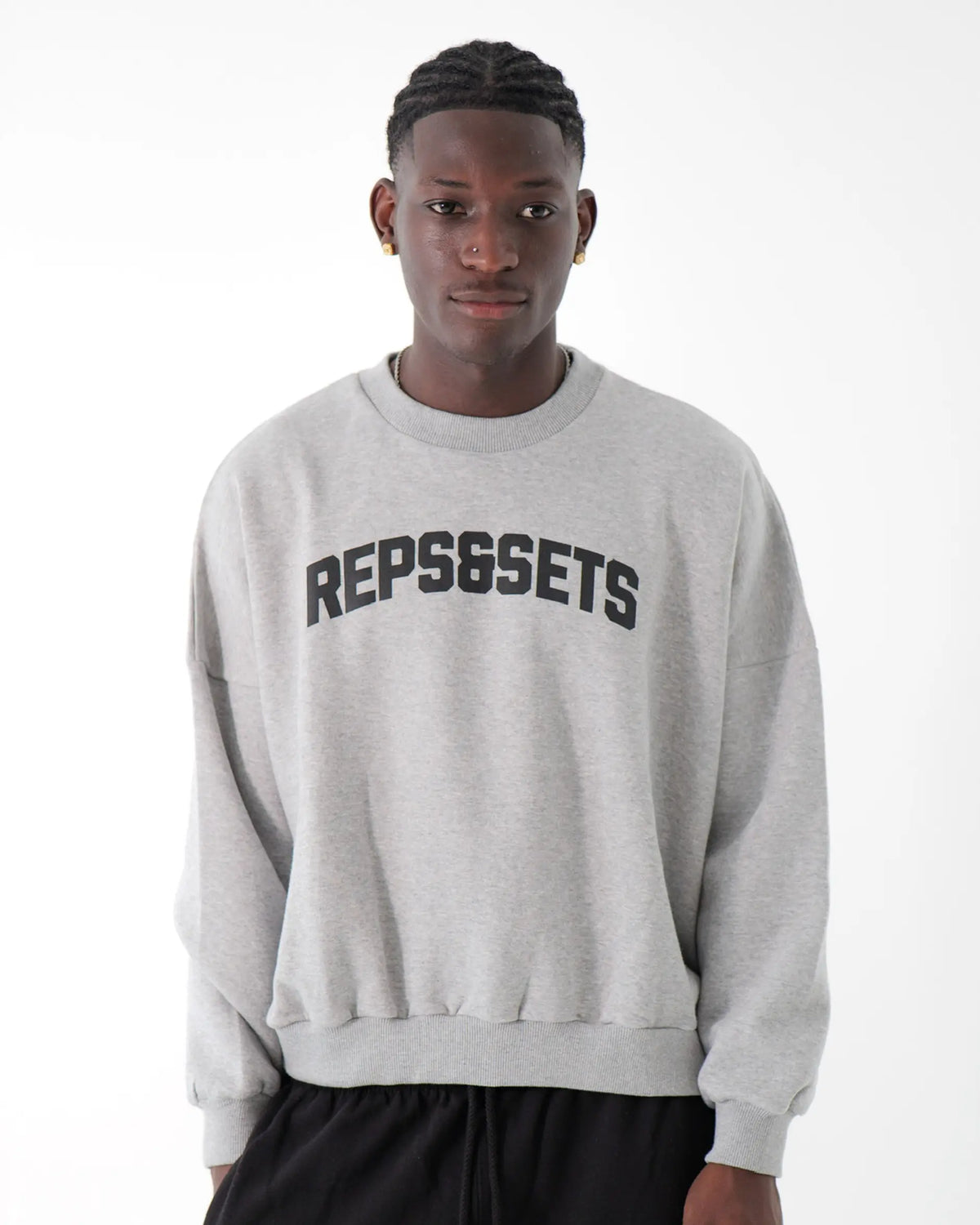The Varsity Oversized Sweatshirt - Men (Grey)