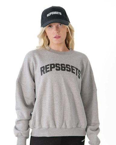 The Varsity Oversized Sweatshirt - Women (Grey)