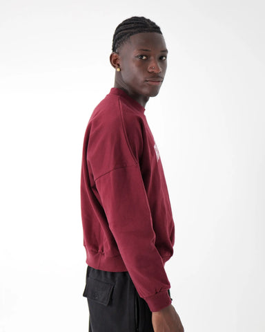 The Varsity Oversized Sweatshirt - Men ( Burgundy )