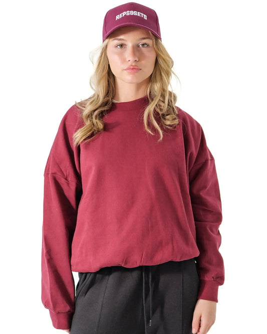 The Athleticism Club Sweatshirt - Women (Burgundy Blaze)