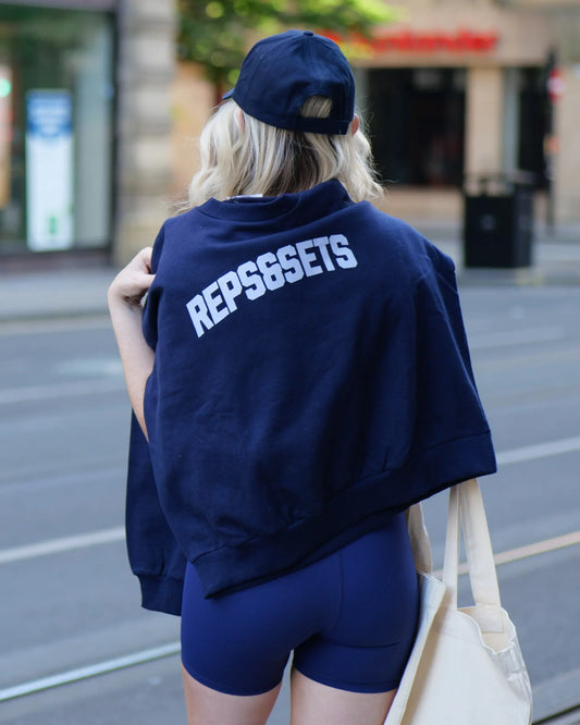 The Varsity Oversized Sweatshirt - Women (Navy)