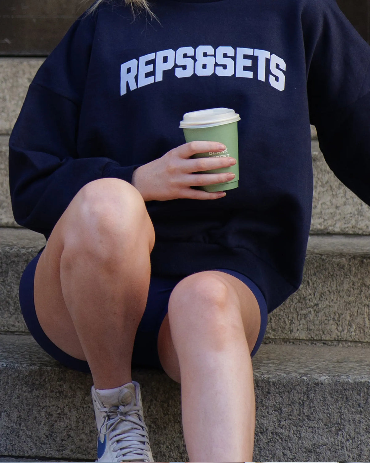 The Varsity Oversized Sweatshirt - Women (Navy)