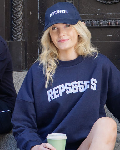 The Varsity Oversized Sweatshirt - Women (Navy)