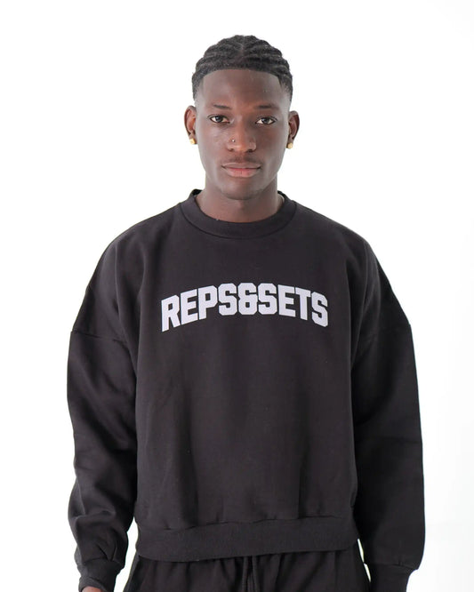 The Varsity Oversized Sweatshirt - Men (Black)