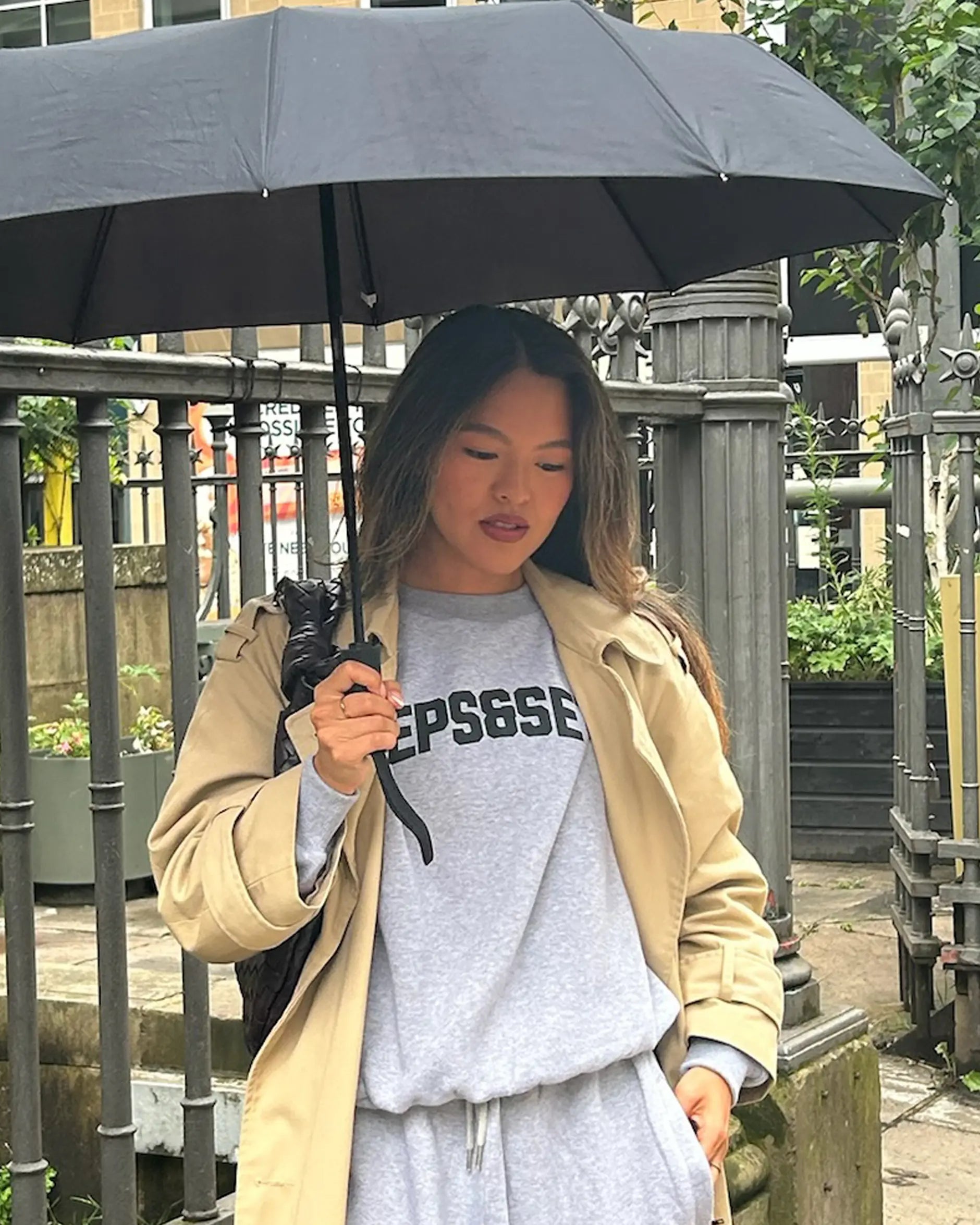 The Varsity Oversized Sweatshirt - Women (Grey)